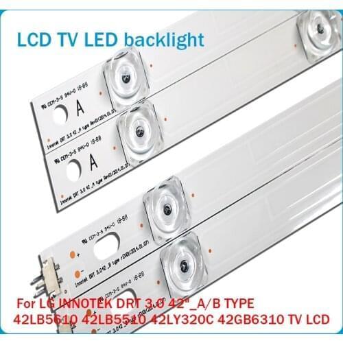 100% NEW 16 PCS(8*A,8*B) LED strips for LG INNOTEK DRT 3.0 42"-A/B Type 6916L 1709B 1710B 1957E 1956E 6916L-1956A 6916L-1957A