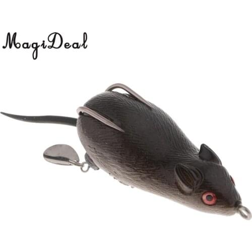 Weedless Topwater Mouse Floating Soft Rubber Frog Fishing Lure Especially for Bass Snakehead, Freshwater Soft Baits