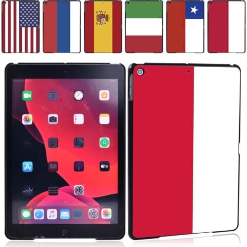 National Flag Pattern Tablet Hard Shell Case Fit Apple IPad 8 2020 8th Generation 10.2 Inch Anti-fall Plastic Case + Stylus