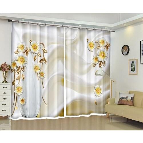 Goldfish 3d Curtains For Living Room Window Treatments Modern Curtains For Beding Room living room High-precision Shade
