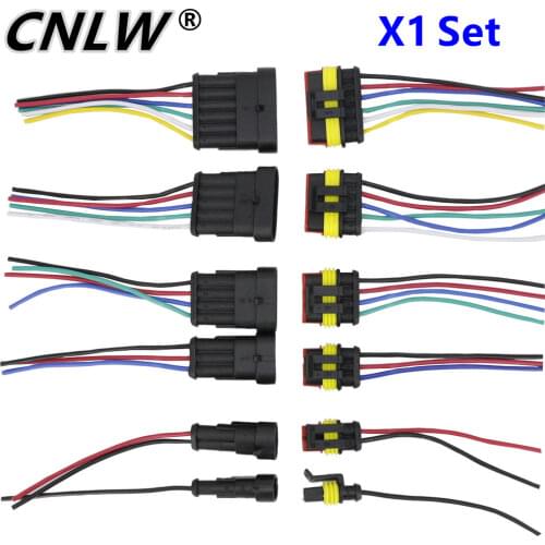 AMP 1.5 series 1/2/3/4/5/6P 10cm line connector harness male and female plug automotive waterproof connector harness assembly