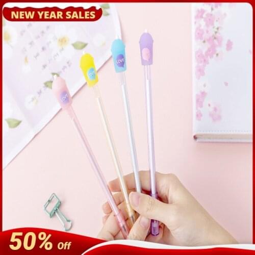 Drinks Head Gel Pens Colorful Students Neutral Pen Creative Black Pen for School and Office Cute Stationary Pen Wholesale