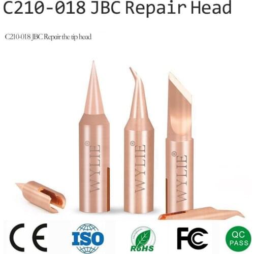 10pcs Wylie Soldering Iron Tip Compatible With JBC C210 Soldering Iron Nozzle For Phone PCB Motherboard Welding Work
