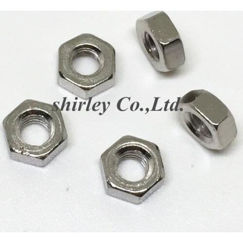 100PCS/LOT M3 Stainless Steel Hex Nut Hexagon Nuts Metric Thread Suit For Screws Bolts