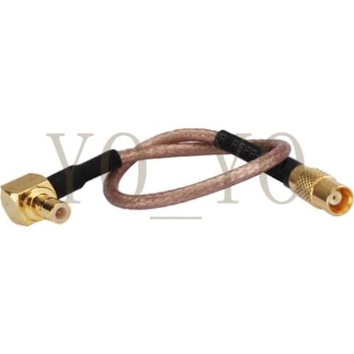 15cm MCX female straight to SMB male right angle for RG316 Pigtail coaxial cable RF Adapter