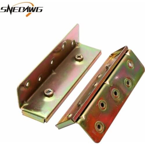 4pcs Color-Zinc Plated Bed Hinge 151x37x37mm Connection Hinge for Bed Repair Replacement Connect Hinge for Chair Furniture