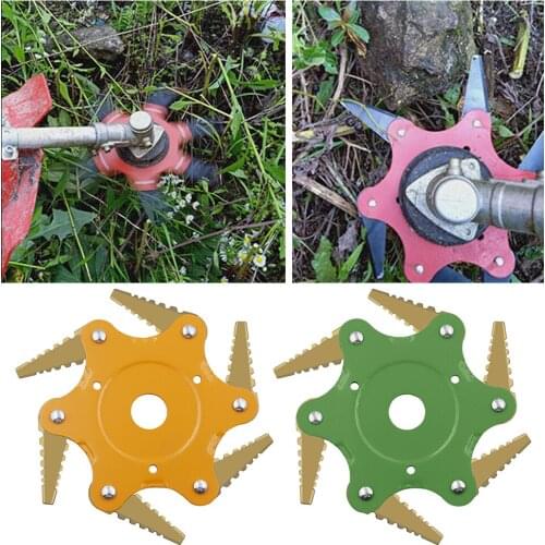 6 Steel Manganese Steel Razor Mower Grass Trimmer Head Cutter Blade For Garden Lawn Machine Accessories Power Tools