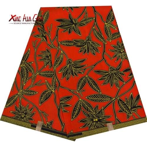 Free Shipping Ankara African Wax Veritable Real Wax Fabric Polyester Sewing Dress Material 6yards/One Pieces FP6386