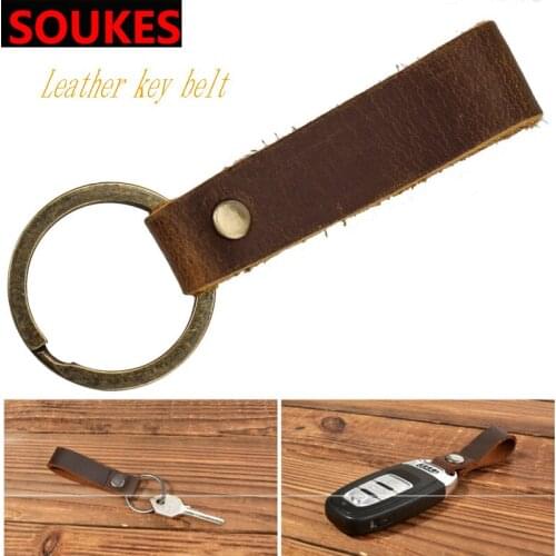 Car Key Rings Genuine Leather Auto Keychain Holder For Volvo S60 XC90 V40 V70 V50 V60 S40 S80 XC60 XC70 Nissan Qashqai X-TRAIL