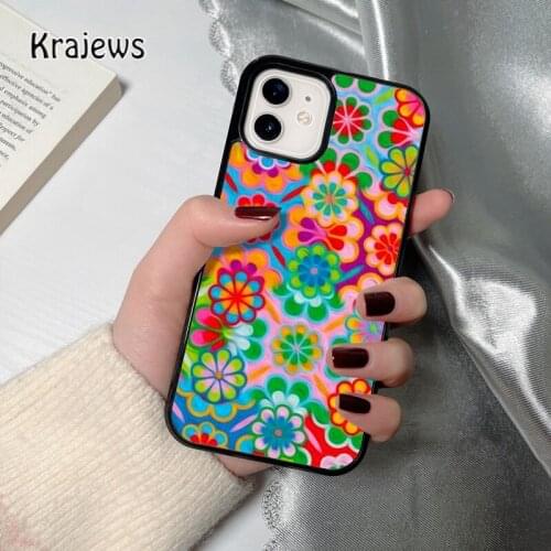Krajews Blurred Kaleidoscope coque Phone Case for iPhone 12 mini 5 6S 7 8 PLUS X XS XR 11 PRO MAX SE 2020 Back Cover Funda Shell
