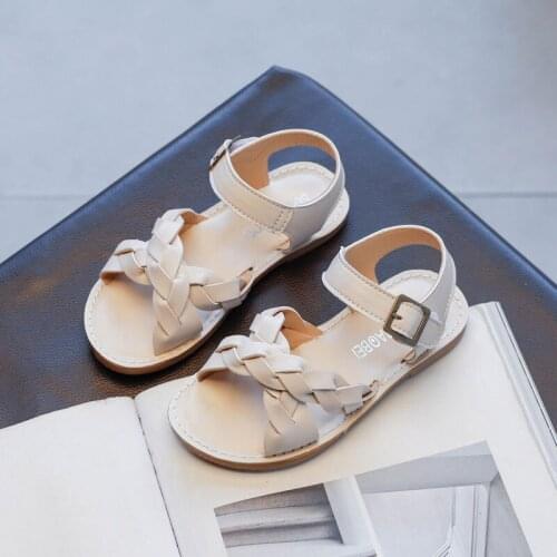 Kids Weave Beach Sandals For 2021 Toddler Girl Princess Dress Shoes Sports Flat Sandals ChildS Summer Baby Shoe 1-6 Years Old