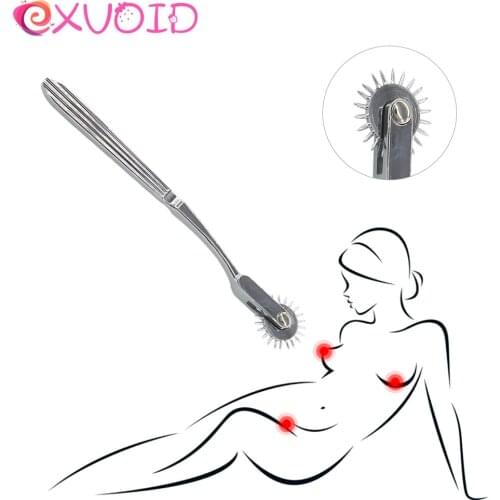 EXVOID Nipple Tickler Slave Fetish SM Toys for Couples Flirting Sex Shop Clitoris Stimulator Breast Massage Metal Gear Wheel