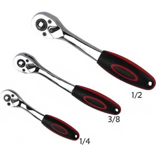 1/4"3/8" 1/2" High Torque Ratchet Wrench for Socket 72 Teeth Cr-V Quick Release Square Head Spanner Socket Drive Hand Tools