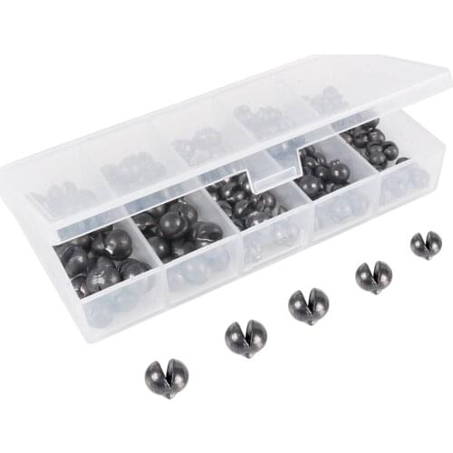 Fishing Sinker Weights Bulk, 100pcs/120pcs Saltwater Carp Fishing Split Shot Fishing Sinking Weight