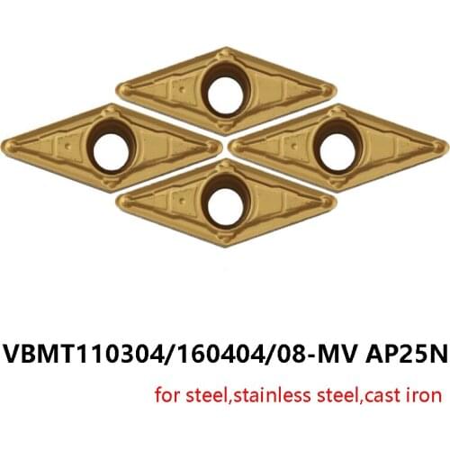 Turning Tool VBMT110304-MV VBMT160404-MV VBMT160408-MV AP25N VBMT 110304 160404 160408 Lathe Cutter Carbide Inserts