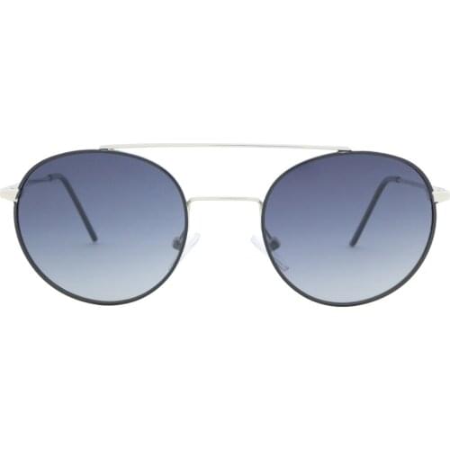 CLAES Benedetto Silver Black Polarized Metal Sunglasses