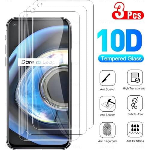 3Pcs Full Cover Protective Glass For OPPO Realme Q3 5G Tempered Glass For Realmy Realmi RealmeQ3 Q 3 6.5" Screen Protector Film