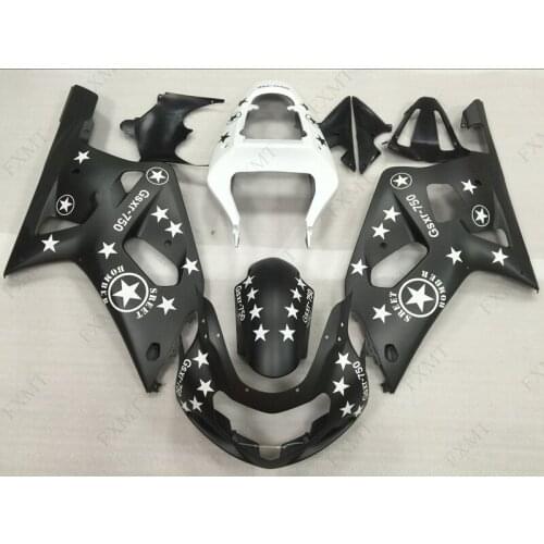 GSX R 600 750 1000 2003 Fairing Kits GSX R600 R750 R1000 2002 2000 - 2003 K1-2 Bodywork Matte Black Star