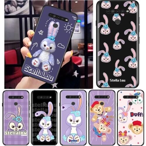 Stellalou rabbit for LG G8 G8S G8X V30 V35 V40 V50 V60 ThinQ Q60 K40 K50 K30 K41 K51 K61 K71 K92 Black Phone Case