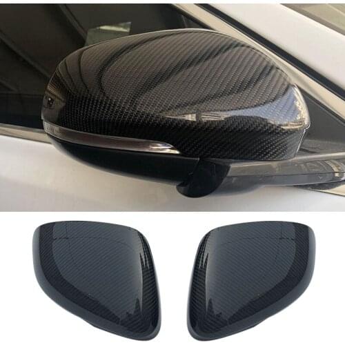 DWCX Carbon Fiber Style Door Rearview Side Mirror Cap Cover Fit for Jaguar XE XK XF XJ XKR 2012 2013 2014 2015 2016 2017 2018
