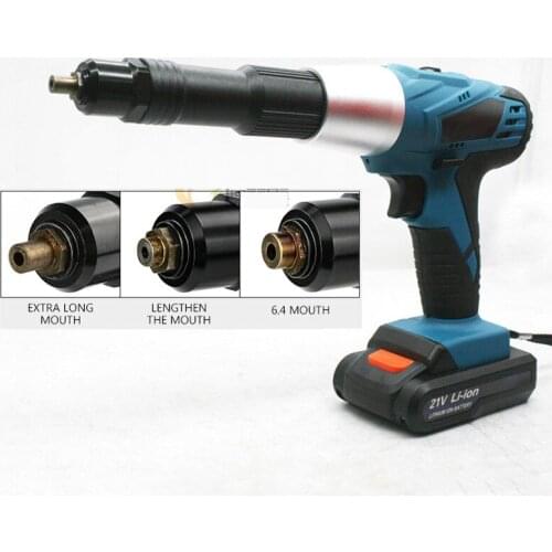 Charging Nail Gun 21V Electric Rivet Gun Core Pull Rivet Rechargeable Nail Gun Stainless Steel