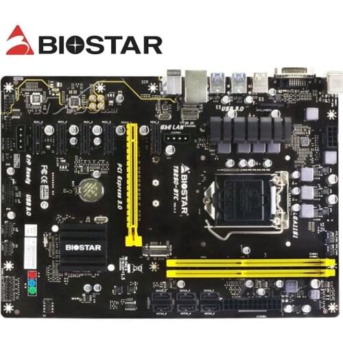 BTC B250 H110 MINING EXPERT 6 PCI-E Mining Motherboard TB250-BTC Support 6Video Card LGA 1151 DDR4 For BTC Miner Machine Bitcoin