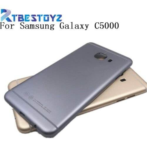 RTBESTOYZ Metallic Material Back Battery Cover Case Door Housing Cover Frame For Samsung Galaxy C5 Back Cover Case C5000