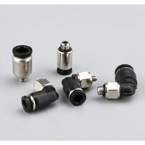 OD 4/6mm Hose Tube M3/M5 Male Thread Micro Pneumatic Fittings Elbow/Straight Through Quick Joint Coupler Connector