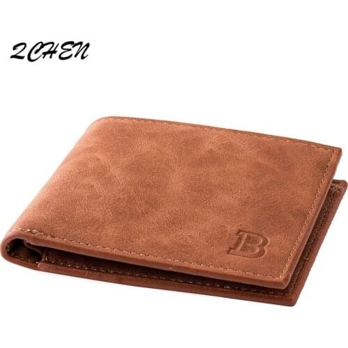 Casual fashion small wallet mens business wallet coin money pocket book student Black bag Pocket cheap carry on 010