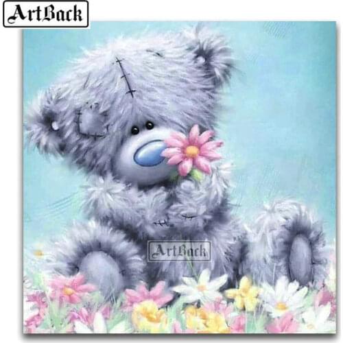 Sale diy 5d diamond painting cartoon bear doll 3D full square rhinestone new arrival stick diamond embroidered decoration gift