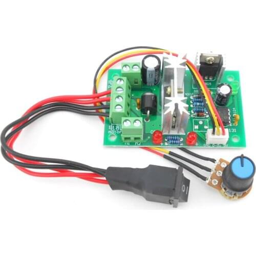 PWM Max 200W 6V 12V 24V Reversing Switch Adjustable DC Motor Speed Controller(6.8)