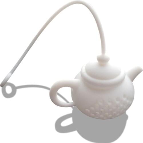 Silicone Teapot Shape Tea Filter Safely Cleaning Infuser Reusable Tea/Coffee Strainer Tea Leaks Kitchen Accessories LX3002