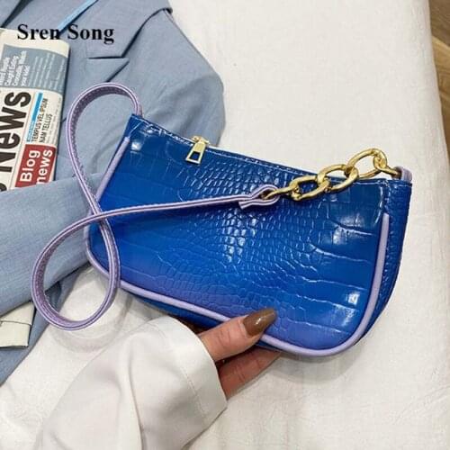 Women Fashion Messenger Bags Cloud Handbags Female Gradient Color New Shoulder Bags Fold Crocodile Pattern Elegant Bags