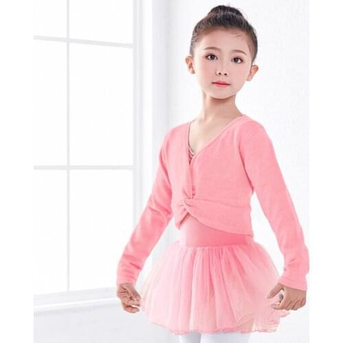New Arrivals Girls Ballet Sweater Wrap Children Kids Tops Gymnastic Leotard Sweater Long Sleeve Dance Ballet