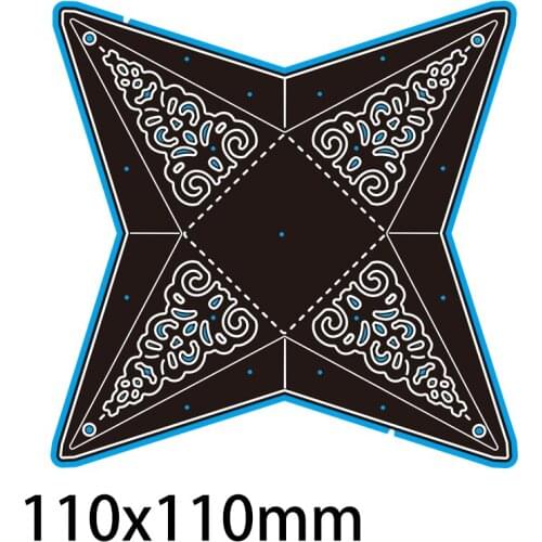 Cutting Dies Four Triangle Flowers Hollow New for Decoration Scrapbooking Stencil Paper Craft Album Template Dies 110*110mm