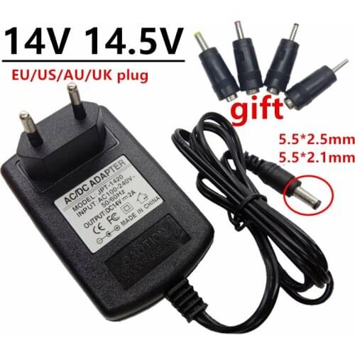 Universal AC DC Power Supply Adapter 14V 14.5V ac/dc adaptor 110V 220V to 14 14.5 V volt adaptador DC Jack Plug Converter Head