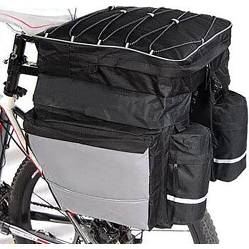 MTB Bicycle Carrier Bag Rear Rack Bike Trunk Bag Luggage Back Seat Double Side Cycling Bicycle Bag With Rain Cover X210D