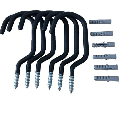 6Pcs/Set Bicycle Wall Stand Holder Bike Garage Wall Storage Hook Hanger Cycling Bicycle Mount 22CMx11CM Accessori