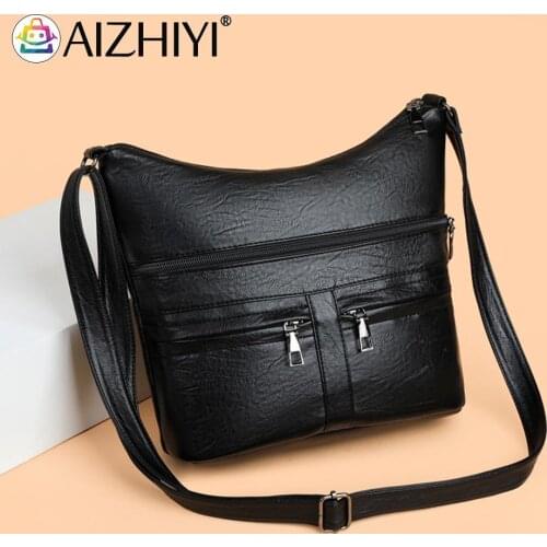 Vintage Women PU Leather Solid Color Shoulder Crossbody Messenger Bag Casual Ladies Multi Layers Small Handbag Purse Card Holder