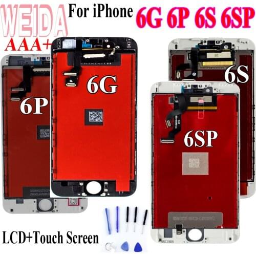 WEIDA Test For iPhone 6 6S 6P 6S Plus LCD Display Screen Digitizer Assembly For iphone 6 LCD for iphone 6S lcd for iphone 6 Plus