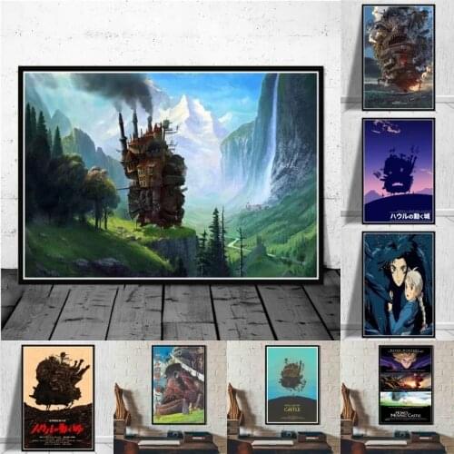 Japan Anime Collection Howls Moving Castle Miyazaki Canvas Painting Poster Prints Art Wall Pictures Living Room Home Decor