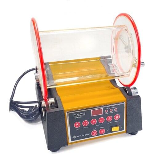 Jewelry Diamond Lapidary Polisher Jewelry Rotary Tumbler Variable Speed Time Tumbling 0-60 Minutes Digital Rotary Tumbler KT-250