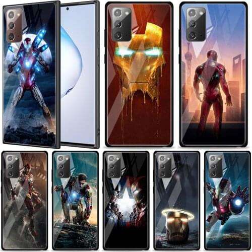 Marvel Iron Man Tempered Glass For Samsung Galaxy Note 20 Ultra 10 9 8 Plus Lite A70 A50 A40 A30 A20 A10 Phone Case