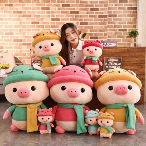1pc 35/50cm Cute Cross-dressing Pig Plush Toy Soft Stuffed Cartoon Piggy Animal Doll Baby Appease Toys Kids Birthday Best Gifts