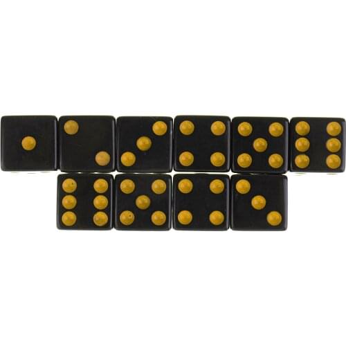 10 Pieces/Set Plastic Dice D6 6 Sided Dotted Dice for D&D RPG Table Games Drinking Gaming Adult Toys Novelty Gift 4Colors