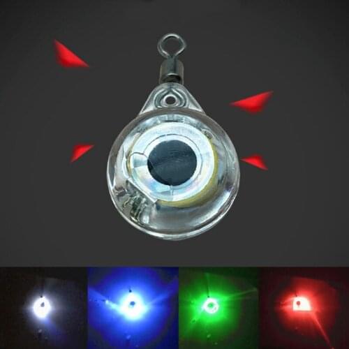 2021 Wholesale 1Pc Fishing Light Waterproof Hook Fishing Lure Light LED Deep Drop Underwater Attractive 3cm 4 Colors Mini Lamp
