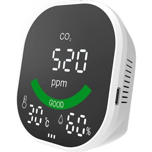 Promotion! Air Quality Co2 Monitor Carbon Dioxide Sensor Detector Temperature And Humidity Sensors LCD Display For Home Office