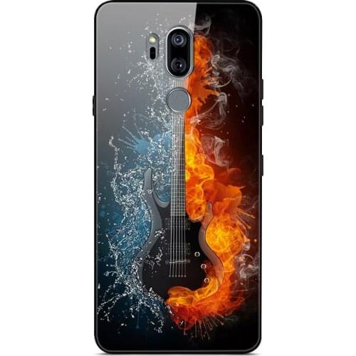 Case For LG G7 ThinQ For G7 Fit For G7 One Phone Case Tempered Glass Hard Back Phone Cover Bumper Series 1