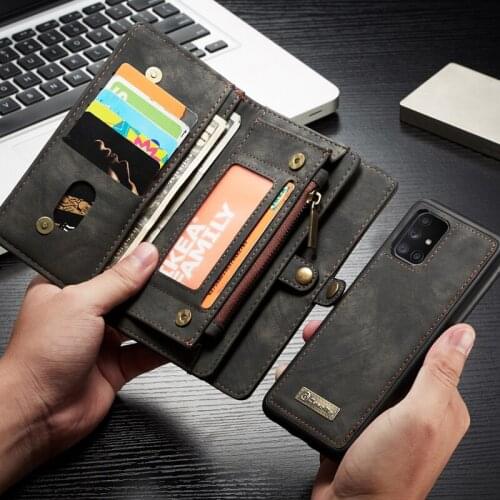 For Samsung Galaxy A51 Case Galaxy A 51 Zipper Leather Wallet Cover Case for Coque Samsung Galaxy A51 A 51 A515 SM-A515F Cases