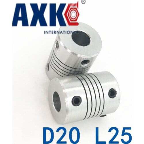 Cnc 1/4 Inch To 1/4 Inch Jaw Spider Plum Shaft Flexible Coupler 6.35mmx6.35mm Motor Coupling 6.35mm To 6.35mm D20mm L25mm